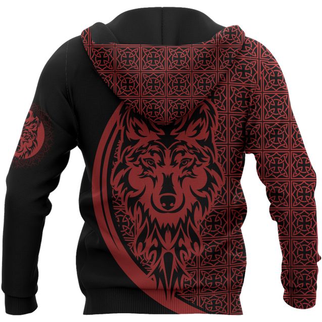 Tattoo Wolf Hoodie T Shirt For Men and Women HAC080606-NM-Apparel-NM-Hoodie-S-Vibe Cosy™