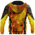 Aboriginal Australia Rock Painting Hand Lizard Art Golden Style shirts for men and women TR2606204S-Apparel-Huyencass-Hoodie-S-Vibe Cosy™