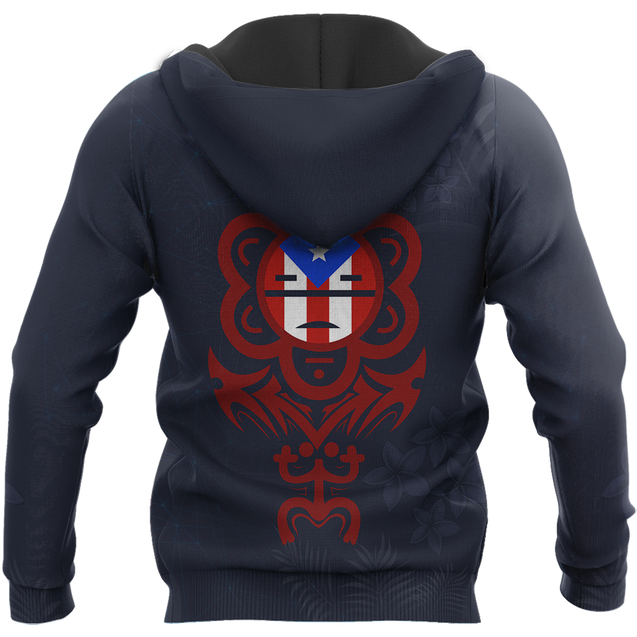 Puerto Rico Sol Taino All Over Print Shirts And Short NTN06202001-Apparel-TQH-Zipped Hoodie-S-Vibe Cosy™