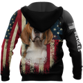 Beagles American Flag 3D All Over Print Hoodie