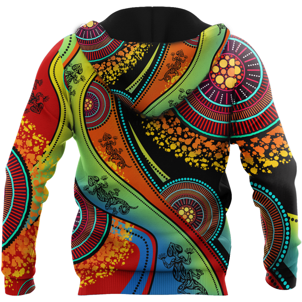 Aboriginal Australia Indigenous Lizard Painting Art shirts for men and women TR2606203S-Apparel-Huyencass-Hoodie-S-Vibe Cosy™