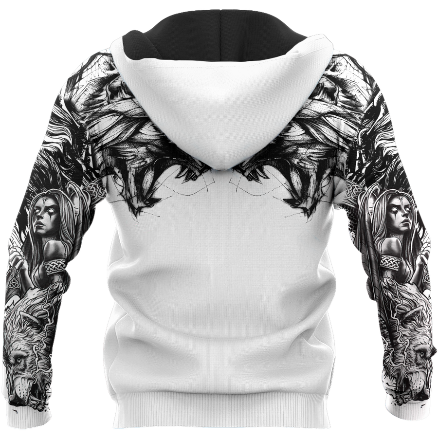 Tattoo Wolf Hoodie T Shirt For Men and Women HAC300502-NM-Apparel-NM-Hoodie-S-Vibe Cosy™