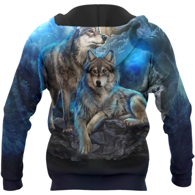 Wolf Hoodie T Shirt Cloak For Men and Women HAC220402-Apparel-NM-Hoodie-S-Vibe Cosy™