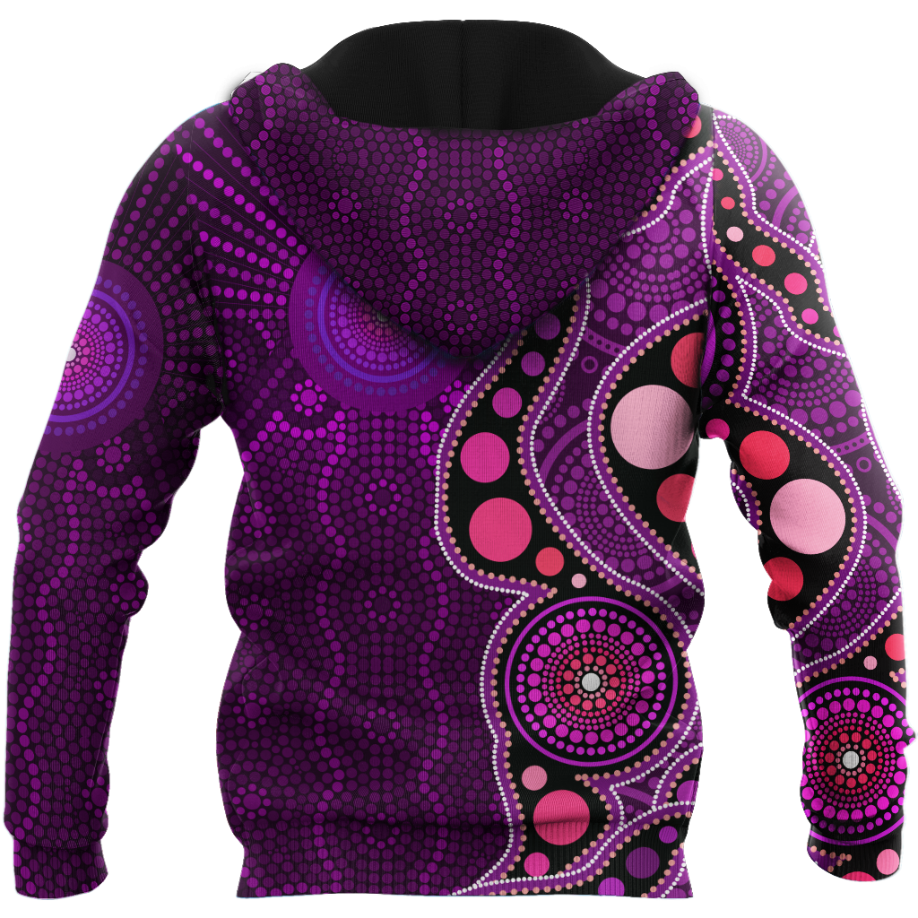 Aboriginal Australia Indigenous Purple The Lizard and The Sun shirts for men and women-Apparel-Huyencass-Hoodie-S-Vibe Cosy™