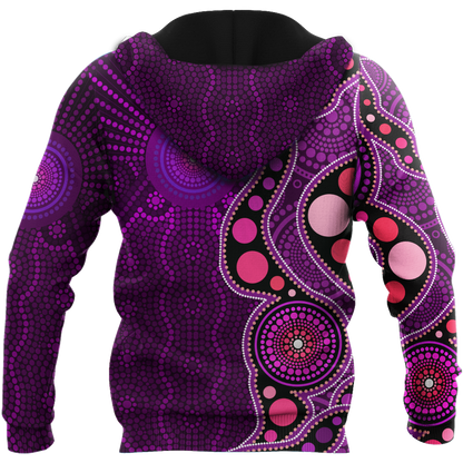 Aboriginal Australia Indigenous Purple The Lizard and The Sun shirts for men and women-Apparel-Huyencass-Hoodie-S-Vibe Cosy™