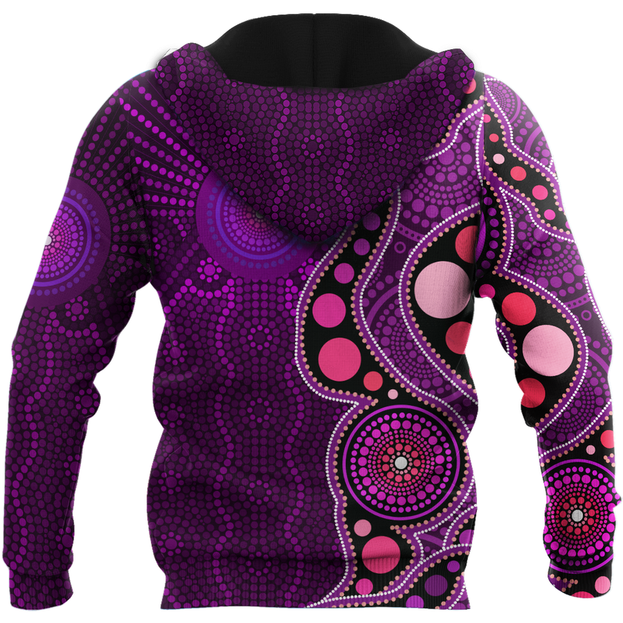 Aboriginal Australia Indigenous Purple The Lizard and The Sun shirts for men and women-Apparel-Huyencass-Hoodie-S-Vibe Cosy™