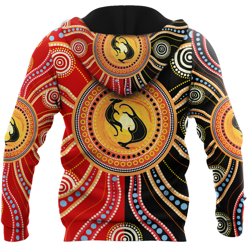 Aboriginal Kangaroo Australia Indigenous Painting Art shirts for men and women-Apparel-Huyencass-Hoodie-S-Vibe Cosy™