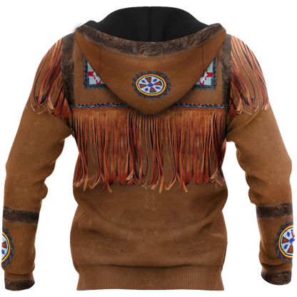Native Cowboy Jacket No5 Cosplay 3D Over Printed Unisex Deluxe Hoodie ML