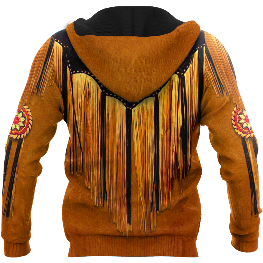 Native Cowboy Jacket No6 Cosplay 3D Over Printed Unisex Deluxe Hoodie ML