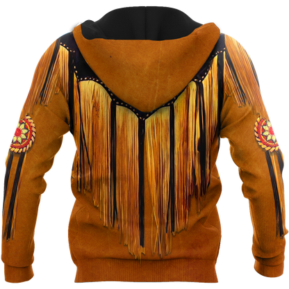Native Cowboy Jacket No6 Cosplay 3D Over Printed Unisex Deluxe Hoodie ML