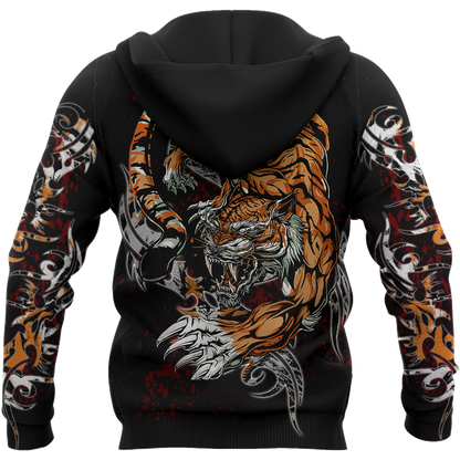 Tiger Fighter 3D Over Printed Shirt for Men and Women