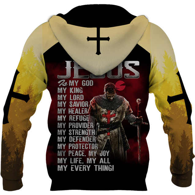 Knight God Jesus 3D All Over Printed Shirt Hoodie For Men And Women JJ240301 - Amaze Style™-Apparel