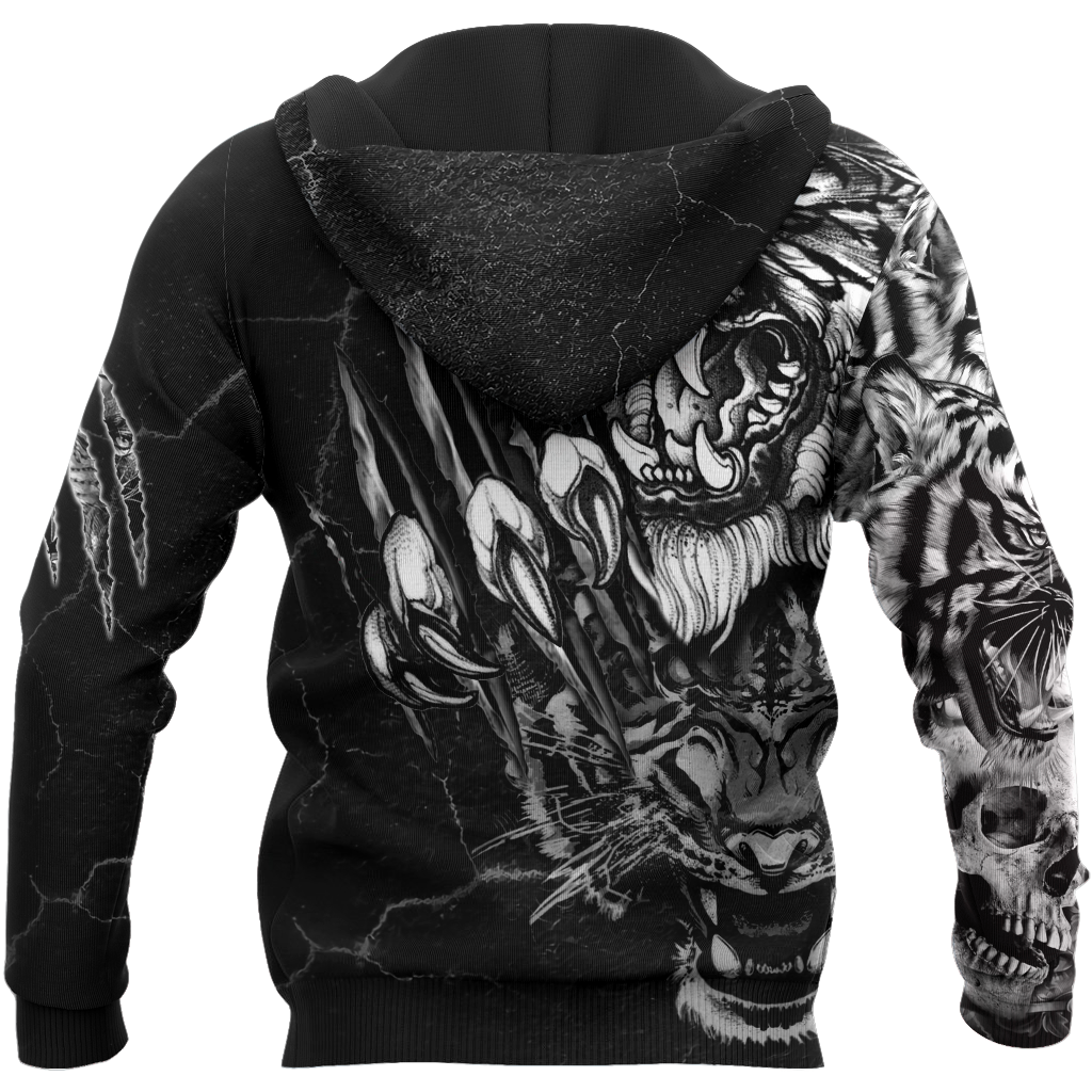 3D Tiger Tattoo Over Printed Shirt for Men and Women