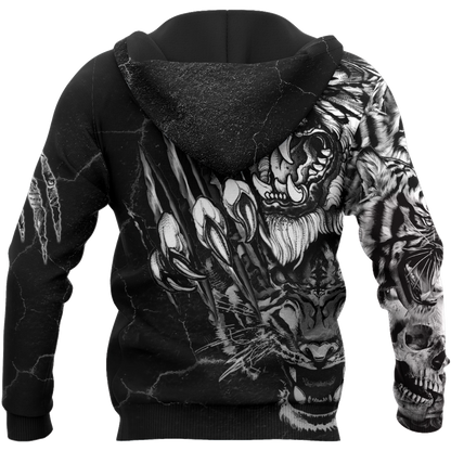 3D Tiger Tattoo Over Printed Shirt for Men and Women