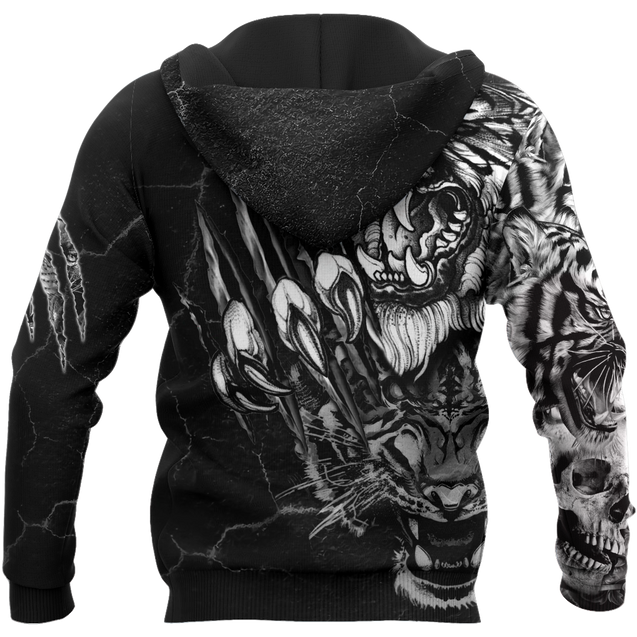 3D Tiger Tattoo Over Printed Shirt for Men and Women