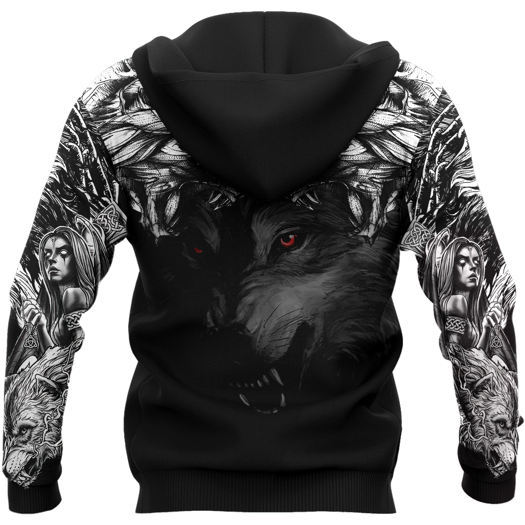 Double Dark Wolf Tattoo 3D All Over Printed Unisex Shirts