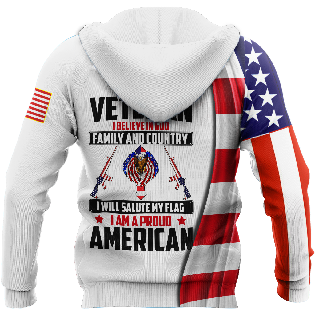 I Am Veteran I Believe In God Family And Country 3D All Over Printed Shirts For Men and Women TA0706202