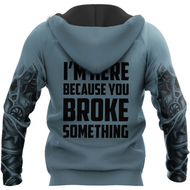 Mechanic 3D All Over Printed Hoodie For Men and Women TN16092002