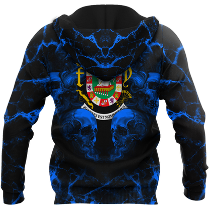 Puerto Rico Crytal Skulls Shirt TQH20061804-Apparel-TQH-Hoodie-S-Vibe Cosy™