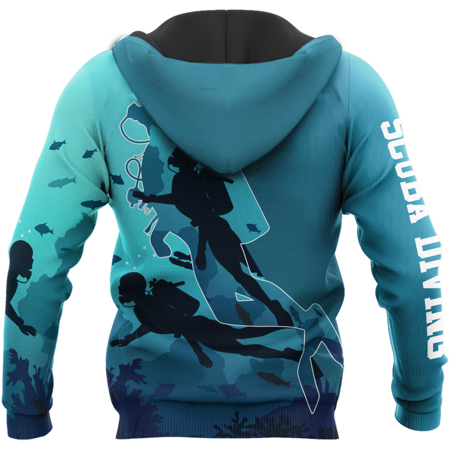 Scuba Diving - 3D All Over Printed Shirt-ALL OVER PRINT HOODIES-HP Arts-Hoodie-S-Vibe Cosy™
