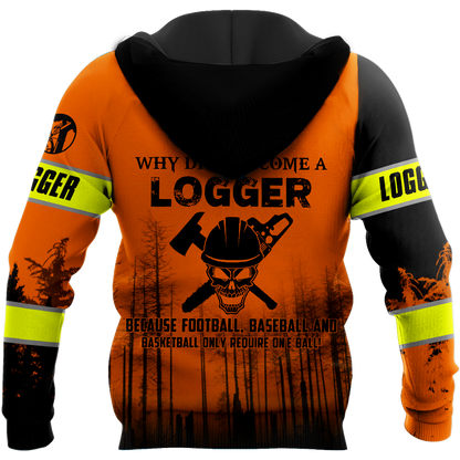 Logger Circle Saw Blade Man Orange Unisex Shirts TR0910203