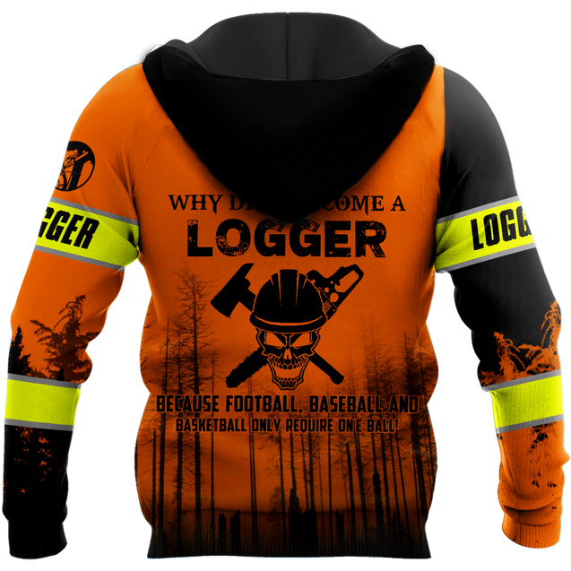 Logger Circle Saw Blade Man Orange Unisex Shirts TR0910203