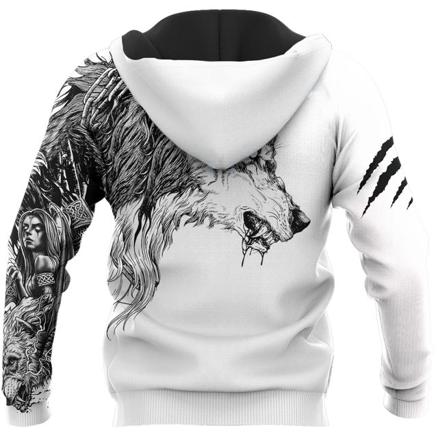 Tattoo Wolf Hoodie T Shirt For Men and Women HAC290501-NM