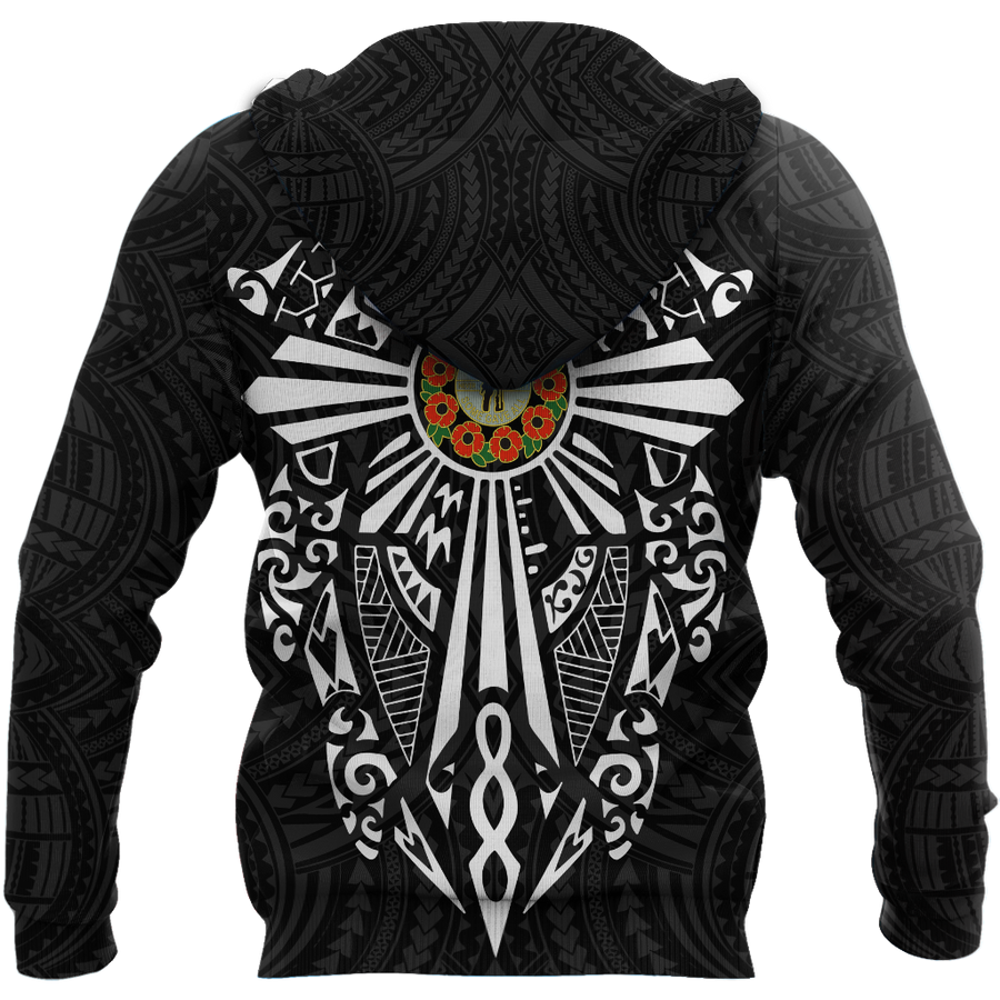 New zealand anzac, lest we forget maori cross tattoo 3d all over printed shirt and short for man and women MH3006201-Apparel-PL8386-Hoodie-S-Vibe Cosy™