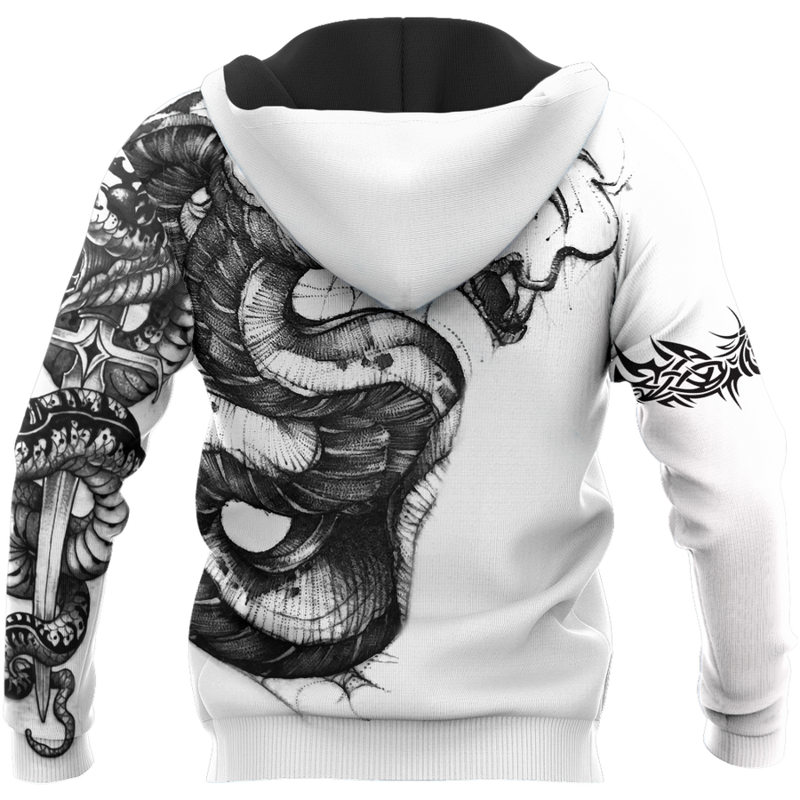 Snake Tattoo Hoodie T Shirt For Men and Women HAC210501-Apparel-NM-Hoodie-S-Vibe Cosy™