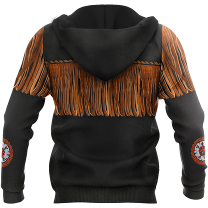 Native Cowboy Jacket No2 Cosplay 3D Over Printed Unisex Deluxe Hoodie ML