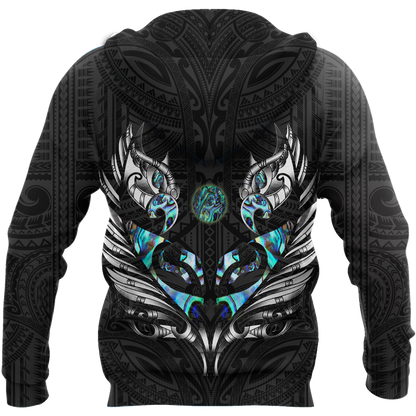 New zealand paua fern wing manaia 3d all over printed shirt and short for man and women MH290620