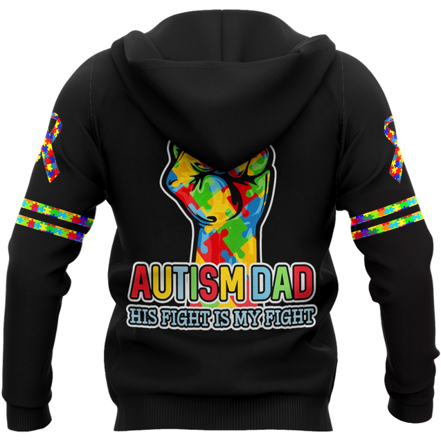 Autism dad 3d hoodie shirt for men and women HAC110504-Apparel-HG-Zip hoodie-S-Vibe Cosy™