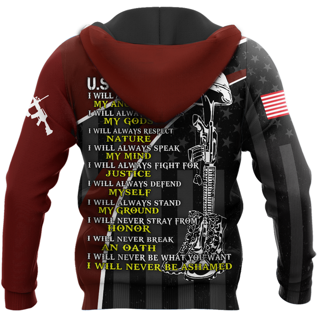 Veteran Honor the fallen I will 3d all over printed shirts for men and women TR2605201S-Apparel-Huyencass-Hoodie-S-Vibe Cosy™