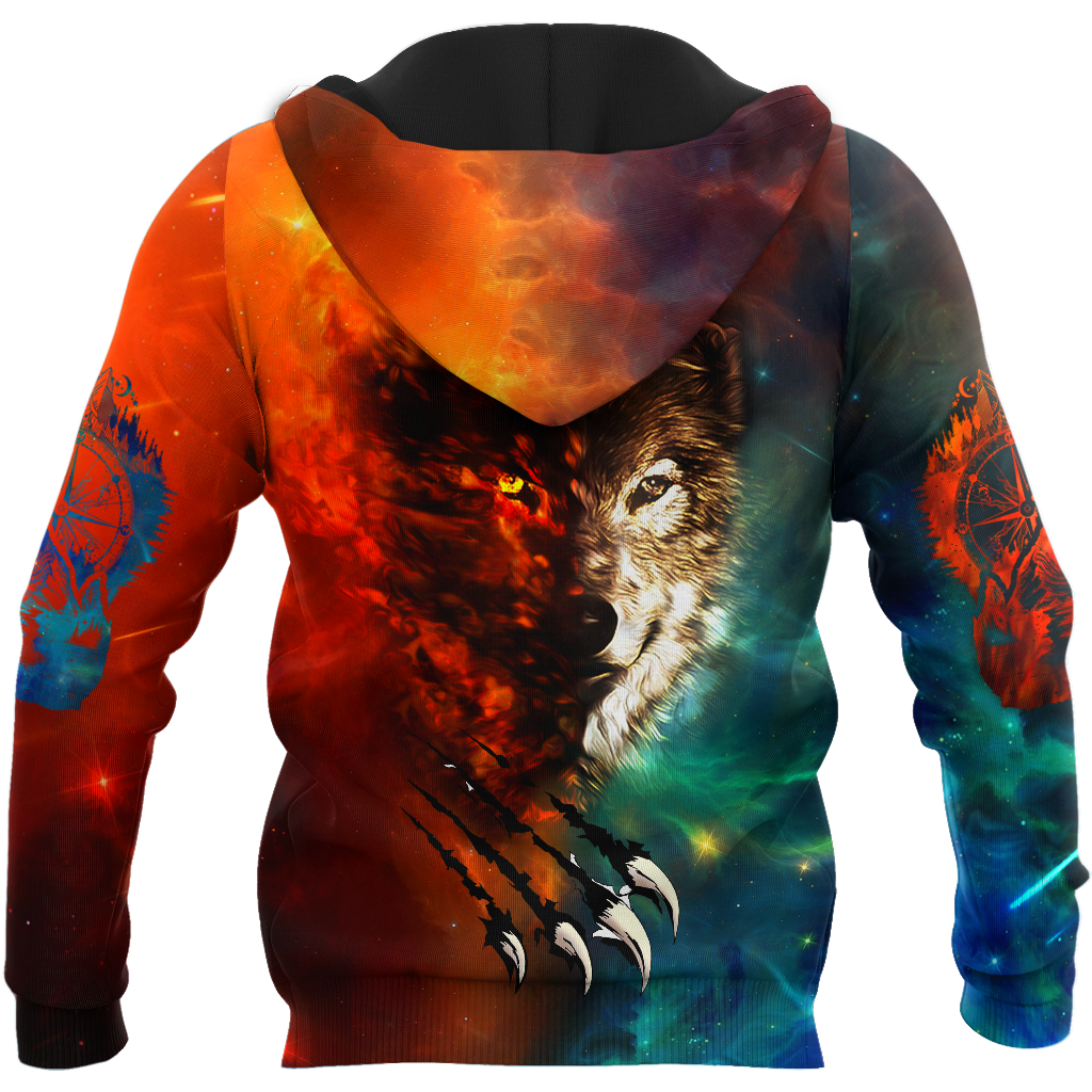 3D All Over Print Wolf Hoodie Pi27082001