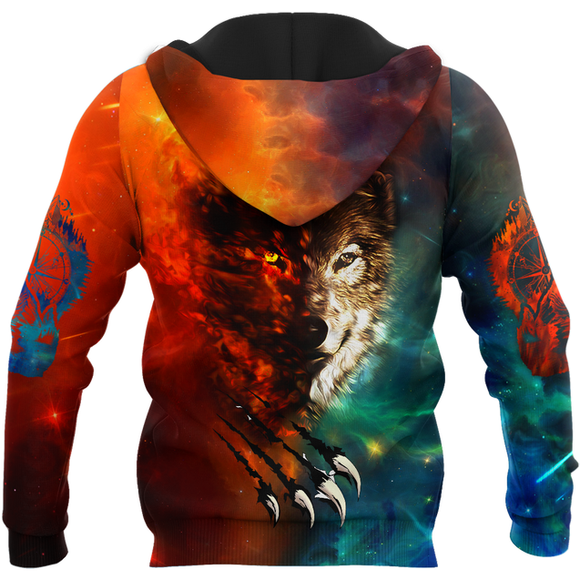 3D All Over Print Wolf Hoodie Pi27082001