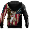 Pit Bull Terrier American Flag 3D All Over Print Hoodie TR0510202