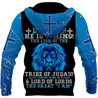 BE HOLD HE IS COMING THE LION OF THE TRIBE OF JUDAH JESUS CHRIST KING OF KINGS-Apparel-HP Arts-Hoodie-S-Vibe Cosy™