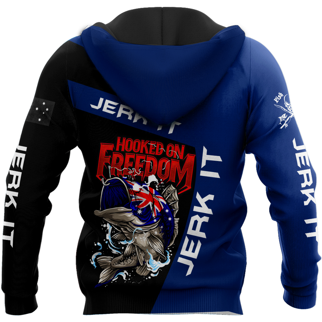 Hooked on Freedom Australia Fishing 3D printed shirts for men and women
