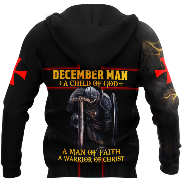 December Man A Child Of God A Man Of Faith A Warrior Of Christ 3D All Over Printed Shirts For Men and Women TA09202001S12