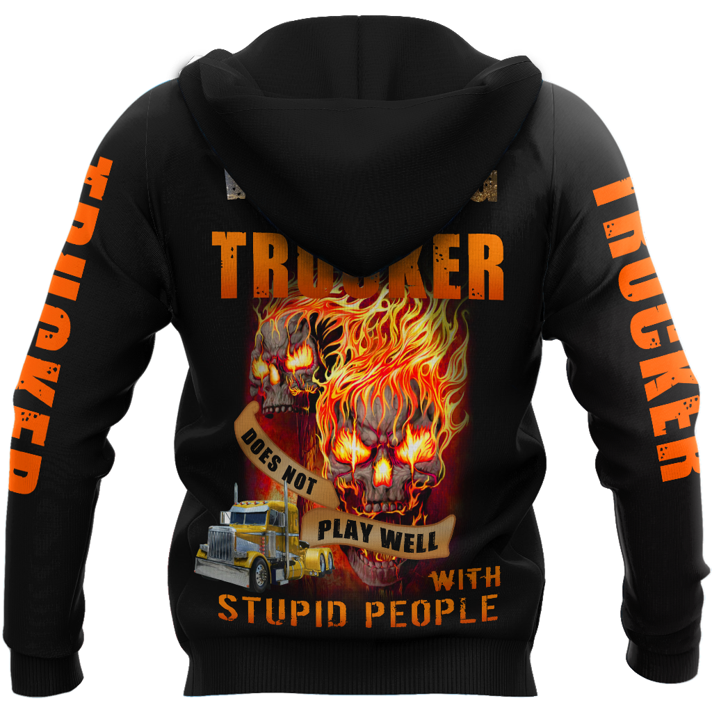 3D Trucker Customized Name HVT02112002 Unisex Shirts