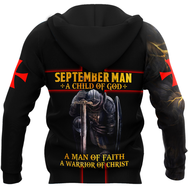 September Guy A Child Of God A Man Of Faith A Warrior Of Christ 3D All Over Printed Shirts TA09202001S9