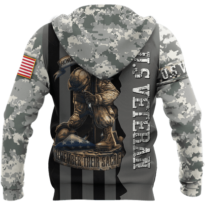 US Veteran Honoring Our Heroes Remember Their Sacrifice 3D All Over Printed Shirts For Men and Women TA09162005