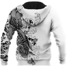 Japanese Irezumi Tattoo 3D Over Printed Unisex Hoodie ML