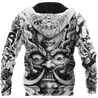 Japanese Samurai Tattoo II 3D Over Printed Unisex Hoodie ML