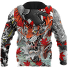 Japanese Samurai Tattoo 3D Over Printed Unisex Hoodie ML