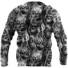 Three Wise Skulls Art Hoodie For Men And Women