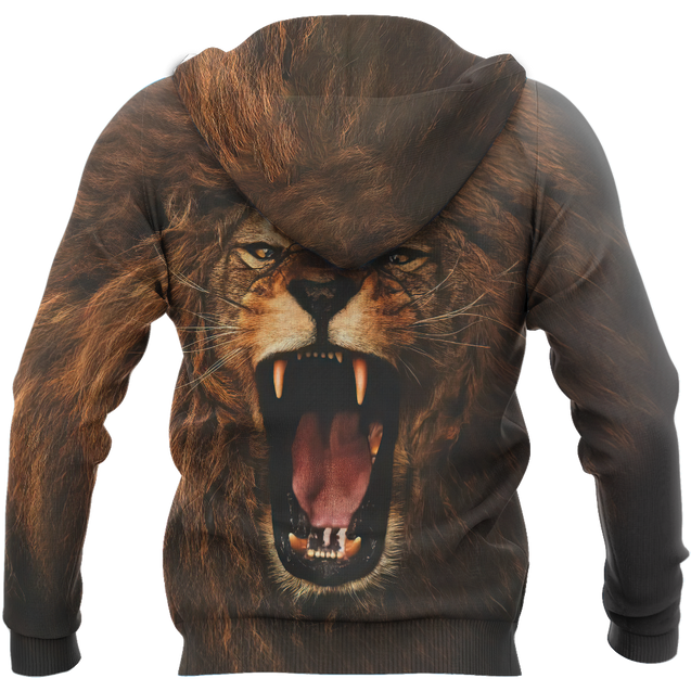 The Alpha King Lion Over Printed Hoodie