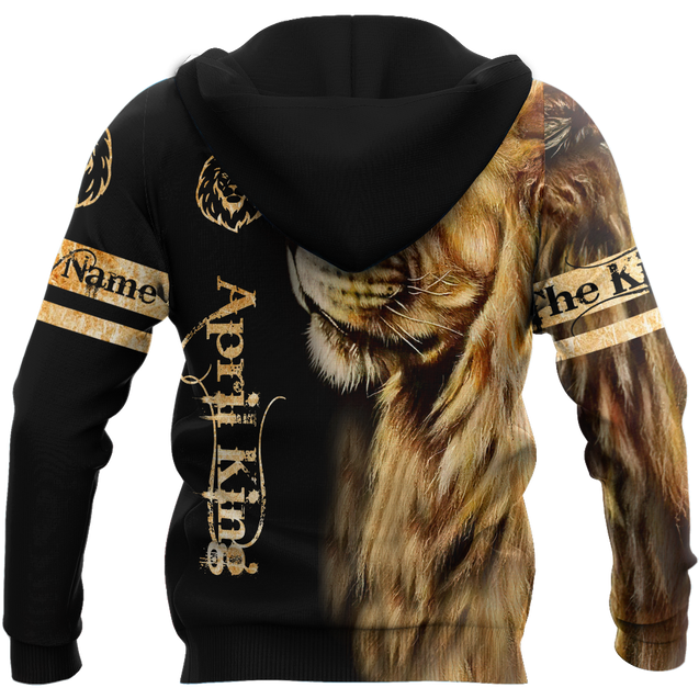 Custom Name April King Lion  3D All Over Printed  Unisex Shirts