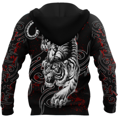 White Tiger 3D All Over Printed Shirt for Men and Women
