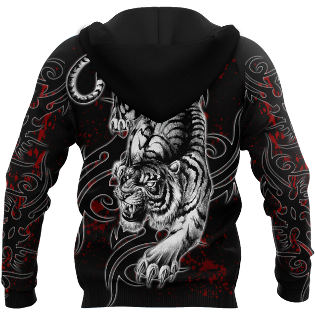 White Tiger 3D All Over Printed Shirt for Men and Women